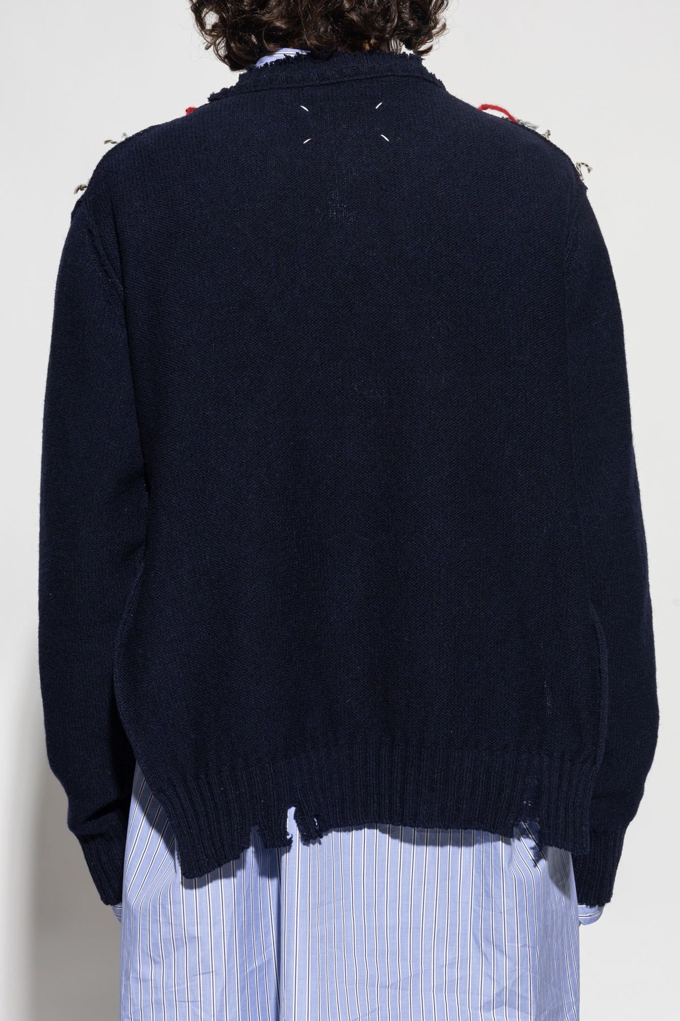 Navy blue Wool sweater Maison Margiela - IetpShops KR - Gcds Candy